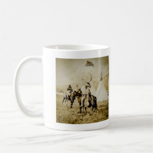 Flathead Indians Vintage Native American Warriars Kaffemugg