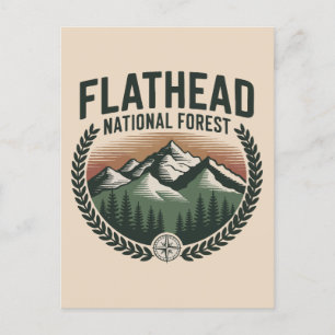 Flathead National Forest Montana Wilderness Helg Vykort