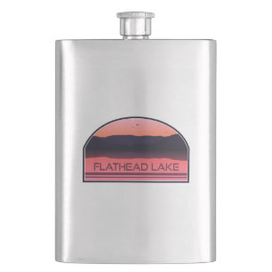 Flathead Sjö Montana Red Sunrise Fickplunta