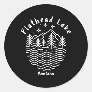 Flathead Sjö Montana Runt Klistermärke