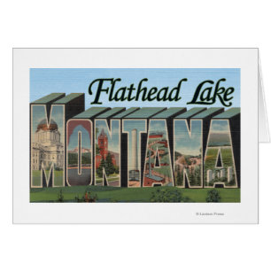 Flathead Sjö, Montana - Stora Brev-scenerna Hälsningskort