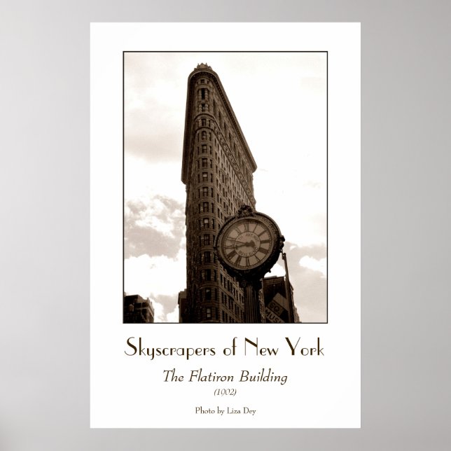Flatiron Building-affisch (sepia) Poster (Framsidan)