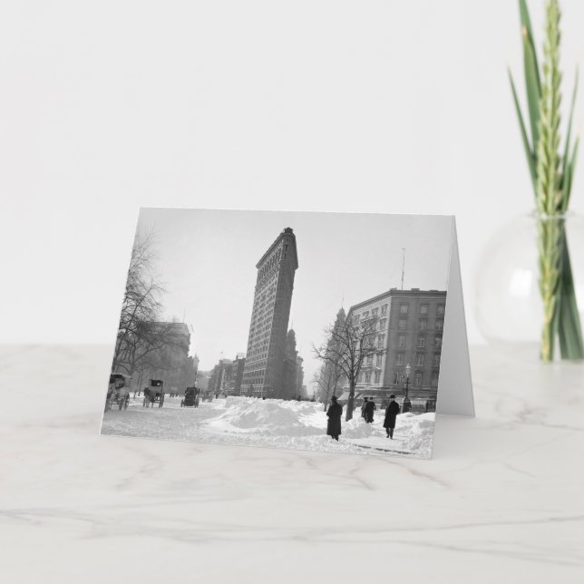 Flatiron Building Vinterscen, 1905 Helgkort (Framsida)