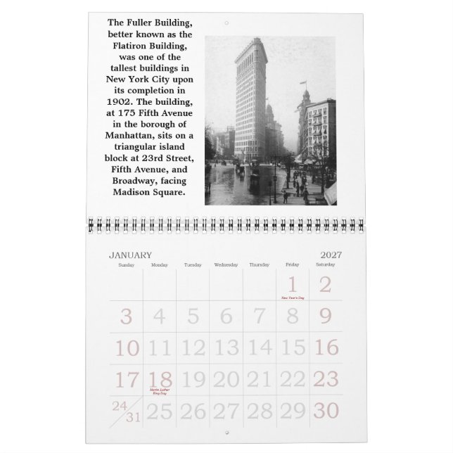 FLATIRON BYGGANDE KALENDER (Jan 2027)