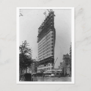 Flatiron Bygger under uppbyggnad, New York Cit Vykort