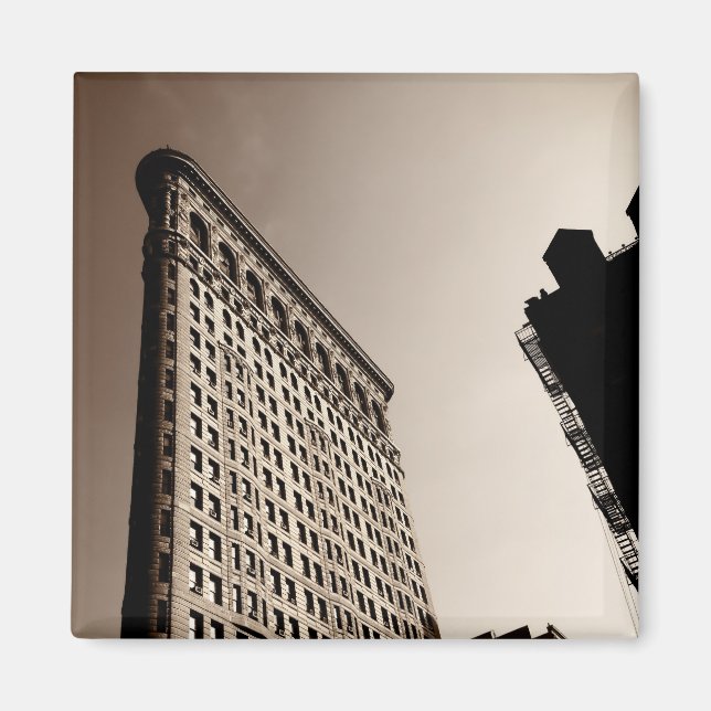 Flatiron Byggnad - Classic New York City Magnet (Framsidan)