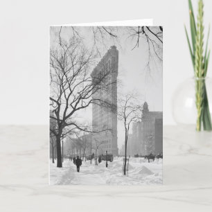 Flatiron byggnad i vintern, 1902 kort