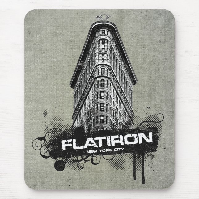 Flatiron Byggnad New York City Mousemat Musmatta (Framsidan)