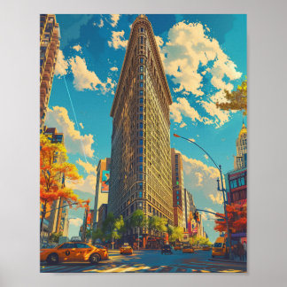 Flatiron Byggnad New York City USA Poster