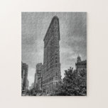 Flatiron Byggnad, NYC Puzzle Pussel<br><div class="desc">Svart och vitt foto av Iconic Flatiron byggnad,  NYC.</div>
