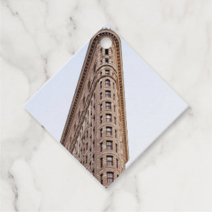 Flatiron byggnad vykort gåvor etiketter