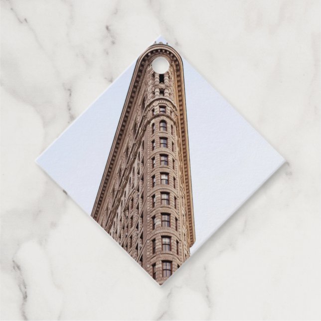 Flatiron byggnad vykort gåvor etiketter (Framsida)