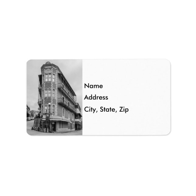 Flatiron Flats Eureka Grayscale Address Label Adressetikett (Framsidan)
