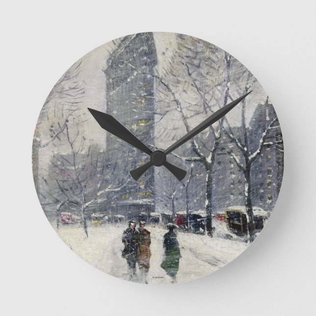 FLATIRON SOM BYGGER NEW YORK CITY RUND KLOCKA (Framsida)