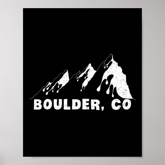 Flatirons Boulder Colorado Klättring Vandring Resa Poster (Framsidan)