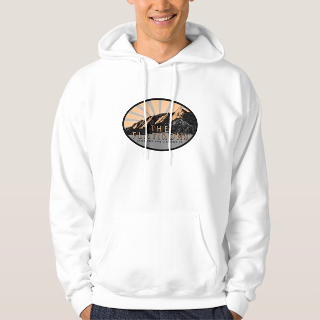 Flatirons, Chautauqua Park, Boulder CO Hoodie (Framsida)