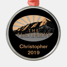 Flatirons, Chautauqua Park, Boulder Colorado Julgransprydnad Metall