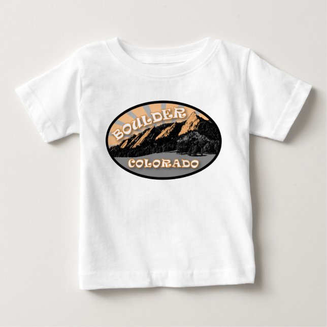 Flatirons, Chautauqua Park, Boulder Colorado T-shirt (Framsida)