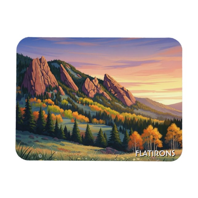 Flatirons Colorado Resor Magnet (Horisontell)
