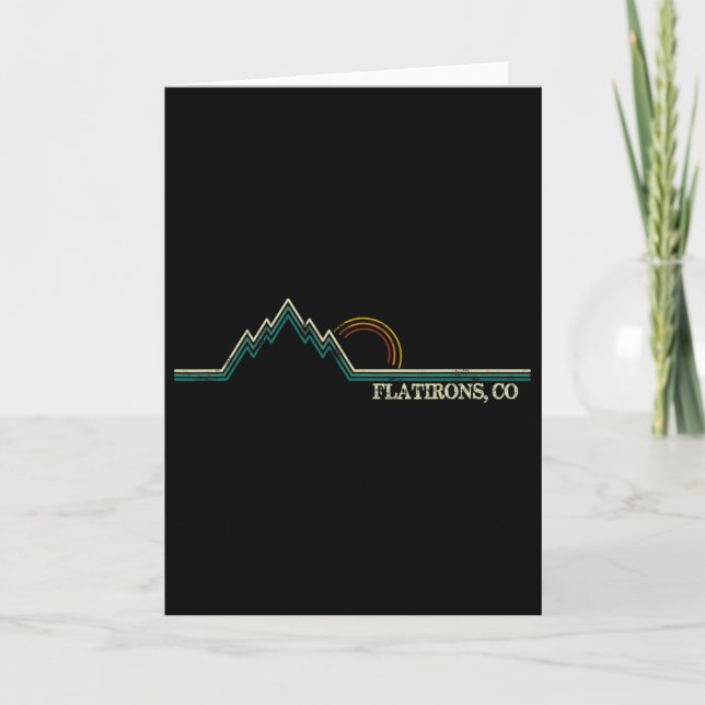 Flatirons Colorado Retro Bergsklättring Sommar  Kort (Framsida)