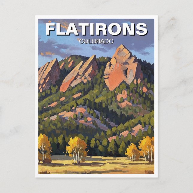 Flatirons Colorado Travel Vykort (Framsida)