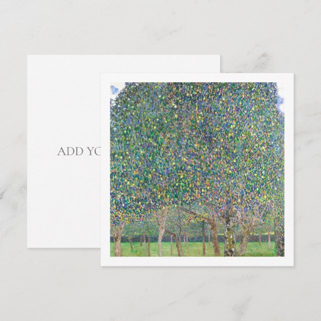 FLATKORT: GUSTAV KLIMT: PEAR TRÄD 1903 (Fram/baksida)