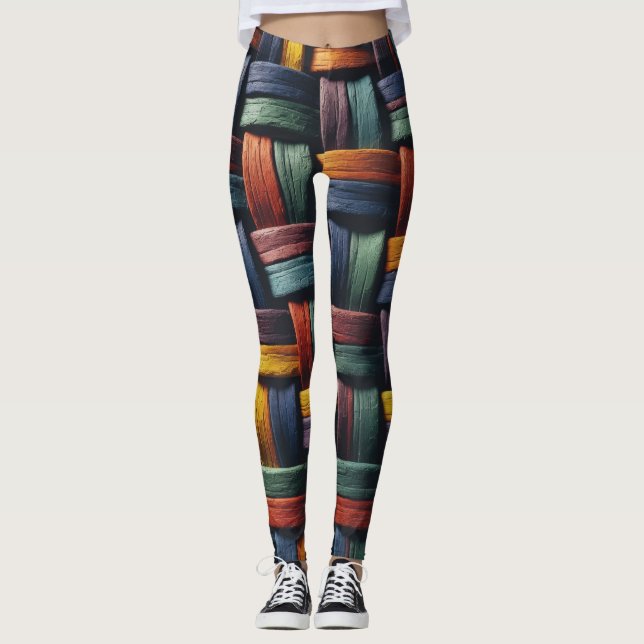 Flätmönstrade Leggings (Framsida)