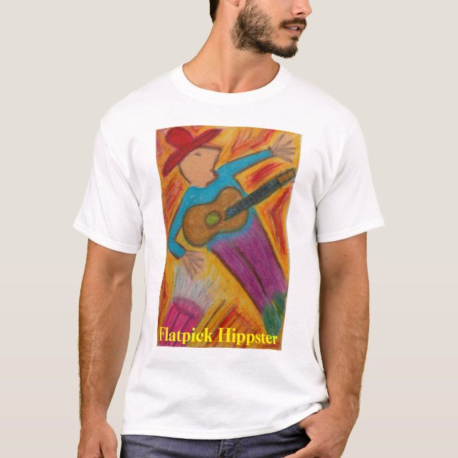 Flatpicken Hippster Tee Shirt (Framsida)