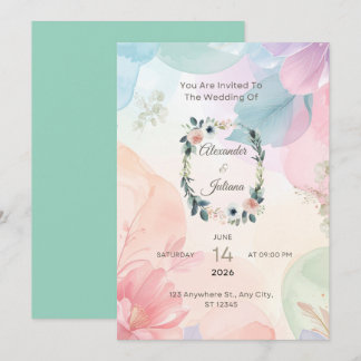 Flats invitation card spara datumet