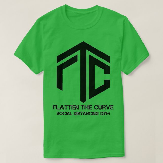 Flatten the Curve Social Distancing Gym  T Shirt (Design framsida)