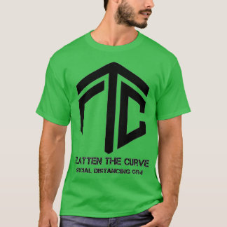 Flatten the Curve Social Distancing Gym  T Shirt