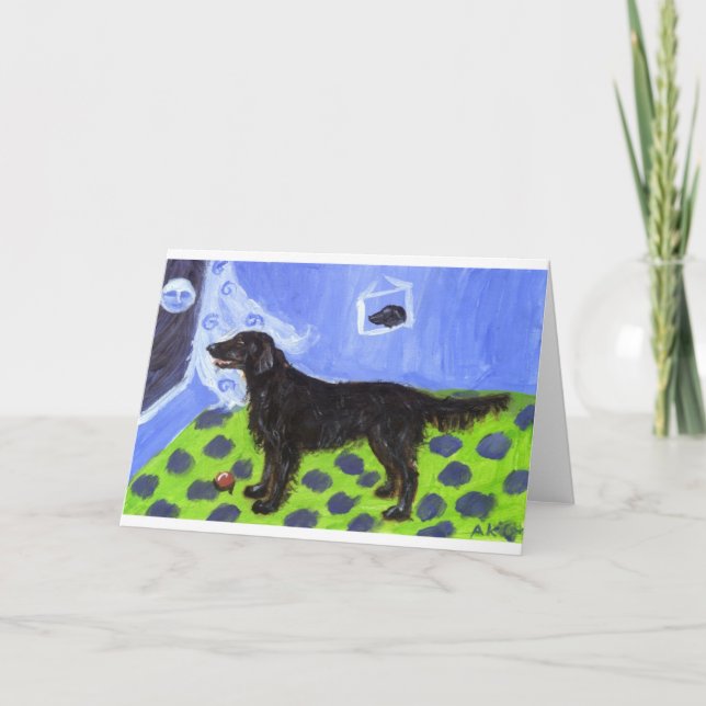 Flattie senses leende måne kort (Framsida)