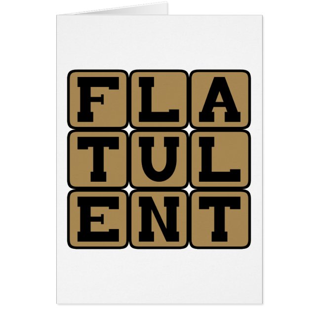 Flatulent, Full av fjärtar Hälsningskort (Framsidan)