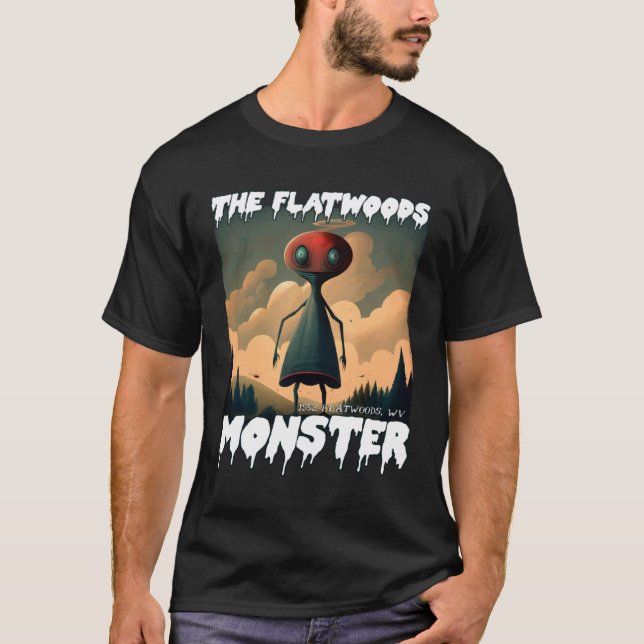 Flatwood Monster 1952 Creepy Scary Cryptid Le T Shirt (Framsida)
