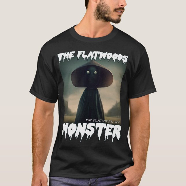 Flatwood Monster Braxie 1952 Creepy Scary Cryptid T Shirt (Framsida)