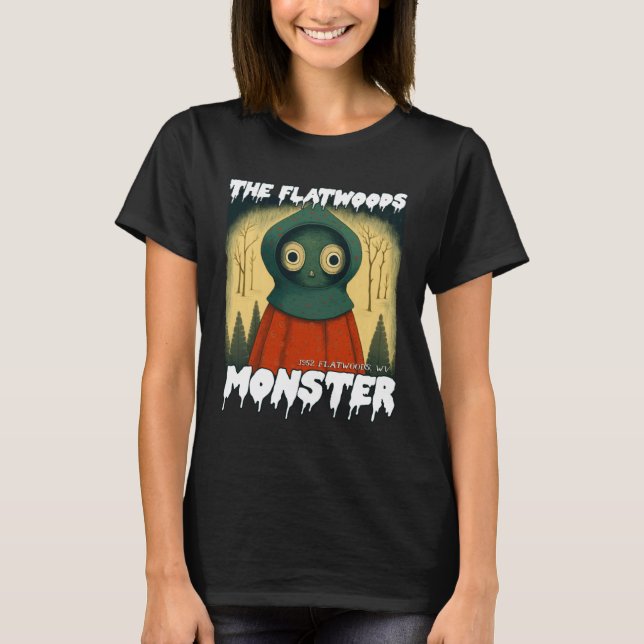 Flatwoods Monster Braxie 1952 Creepy Alien Cryptid T Shirt (Framsida)