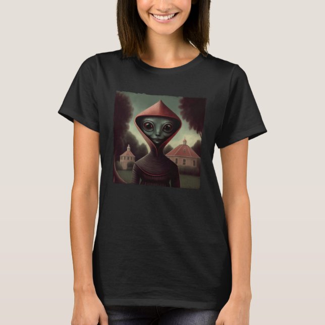 Flatwoods Monster Braxie 1952 Creepy Alien Cryptid T Shirt (Framsida)