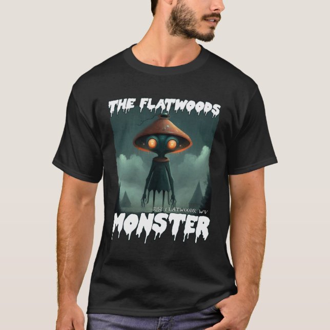 Flatwoods Monster Braxie 1952 Creepy Scary Cryptid T Shirt (Framsida)