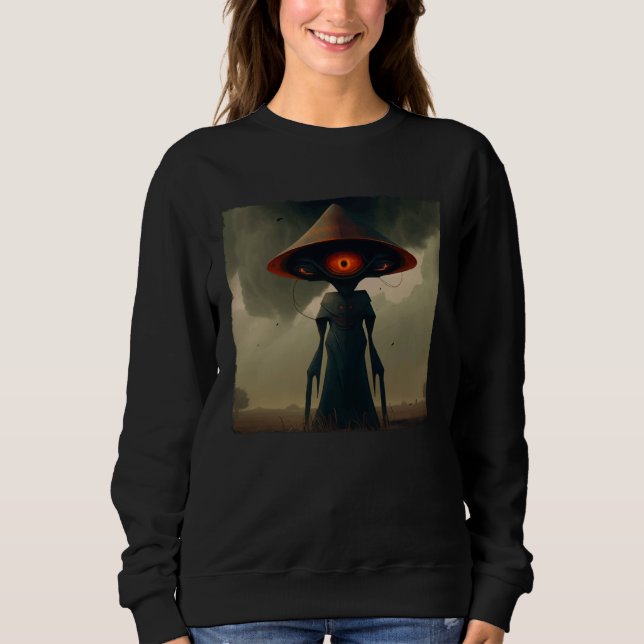 Flatwoods-monster Braxie 1952 Kuslig utomjording K T Shirt (Framsida)