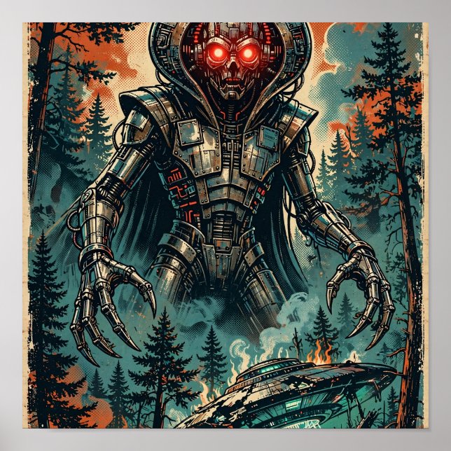 Flatwoods-monstret Halloween-plakat Poster (Framsidan)