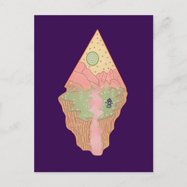 Flatwoods Monstrets Hemplanet | Kryptidfolklore Vykort (Framsida)