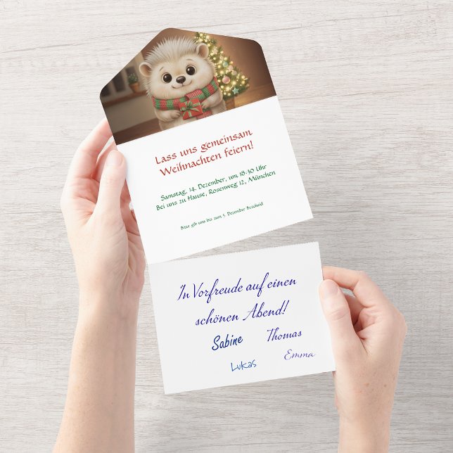 Flauschiger Igel Einladung Weihnachten (Skapare uppladdad)