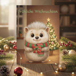 Flauschiger Igel mit Geschenkzauber Kort