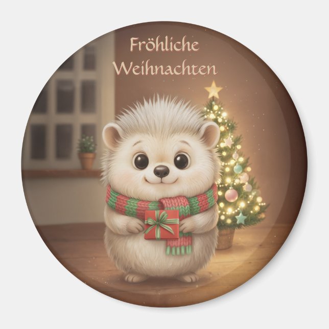 Flauschiger Igel Niko mit Baumlicht Magnet (Framsidan)