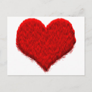 Flauschiges Herz Vykort