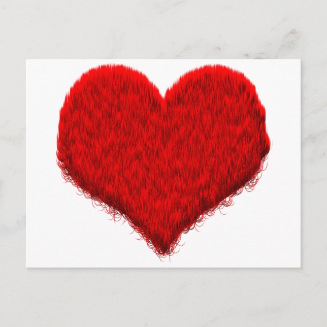 Flauschiges Herz Vykort (Framsida)