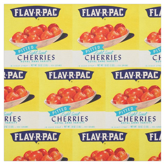 Flav-R-Pac-bestyckade körsbär och utskrift Tyg (Provkarta)