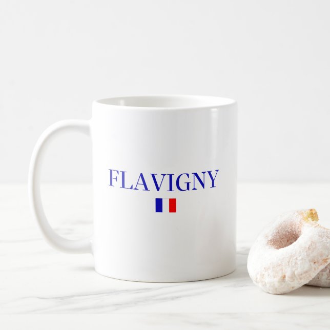 FLAVIGNY Frankrike Kaffemugg (Med munk)