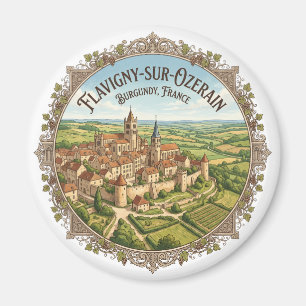 Flavigny-sur-Ozerain Frankrike Resa Minnesgåva Magnet