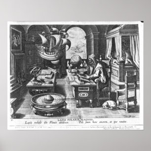 Flavio Gioia av Amalfi Poster